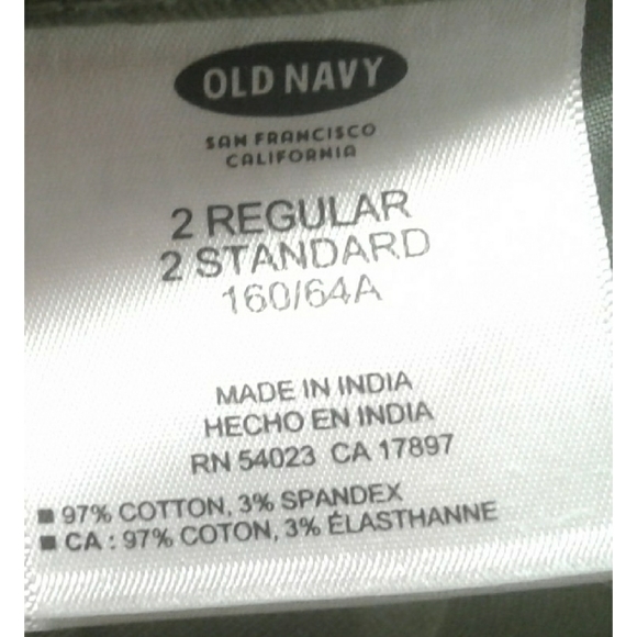 Old Navy pixie regular / standard pants size 2 - Picture 9 of 9